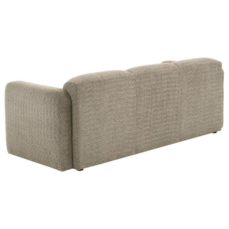 Dorset 3-piece Upholstered Round Track Arm Sofa Set Brown-zoom-