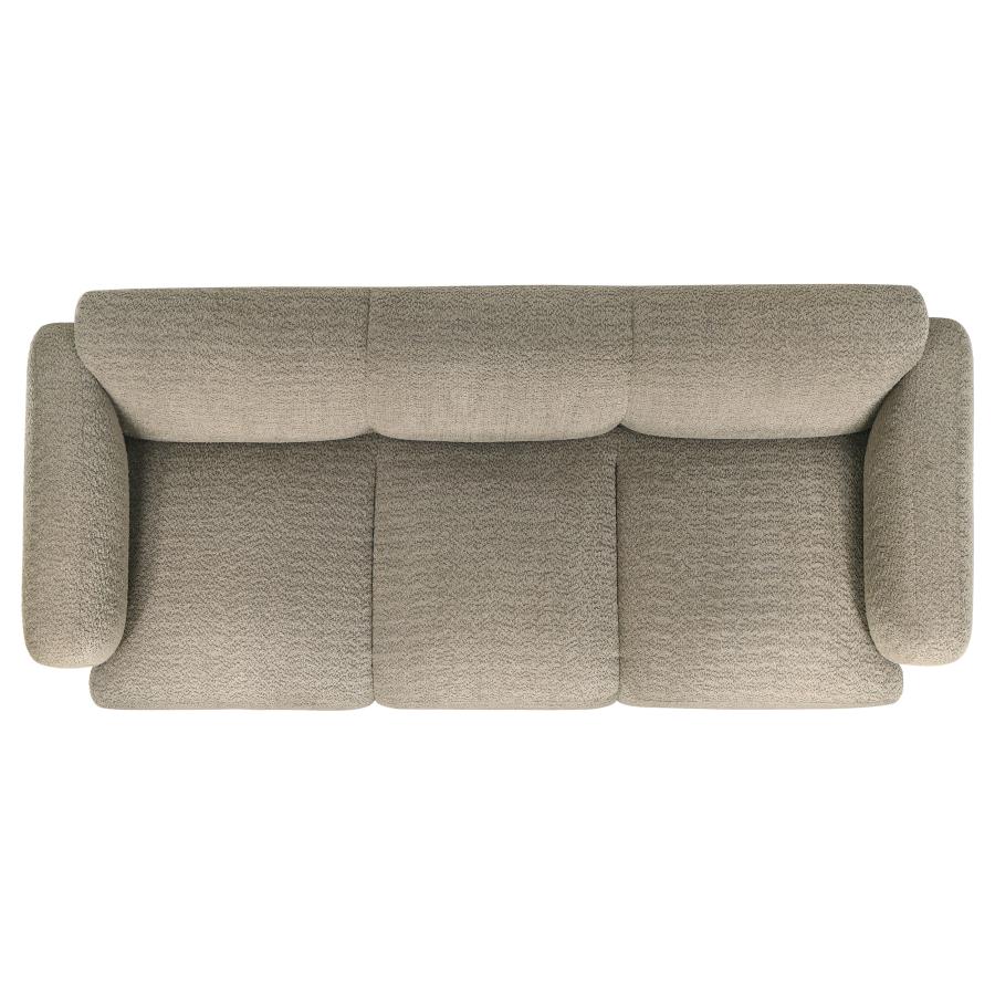 Dorset 3-piece Upholstered Round Track Arm Sofa Set Brown-6