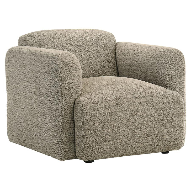 Dorset 3-piece Upholstered Round Track Arm Sofa Set Brown-zoom-