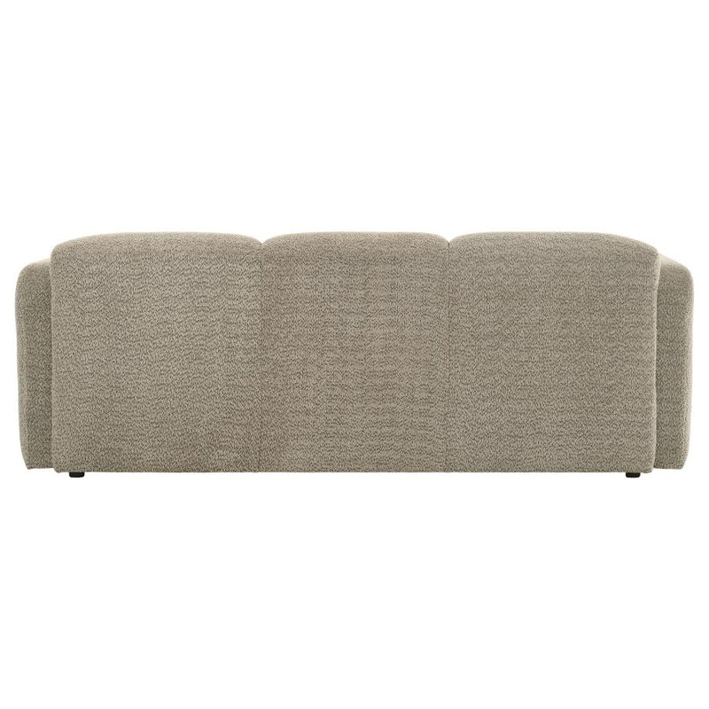 Dorset Fabric Upholstered Round Track Arm Sofa Brown-zoom-