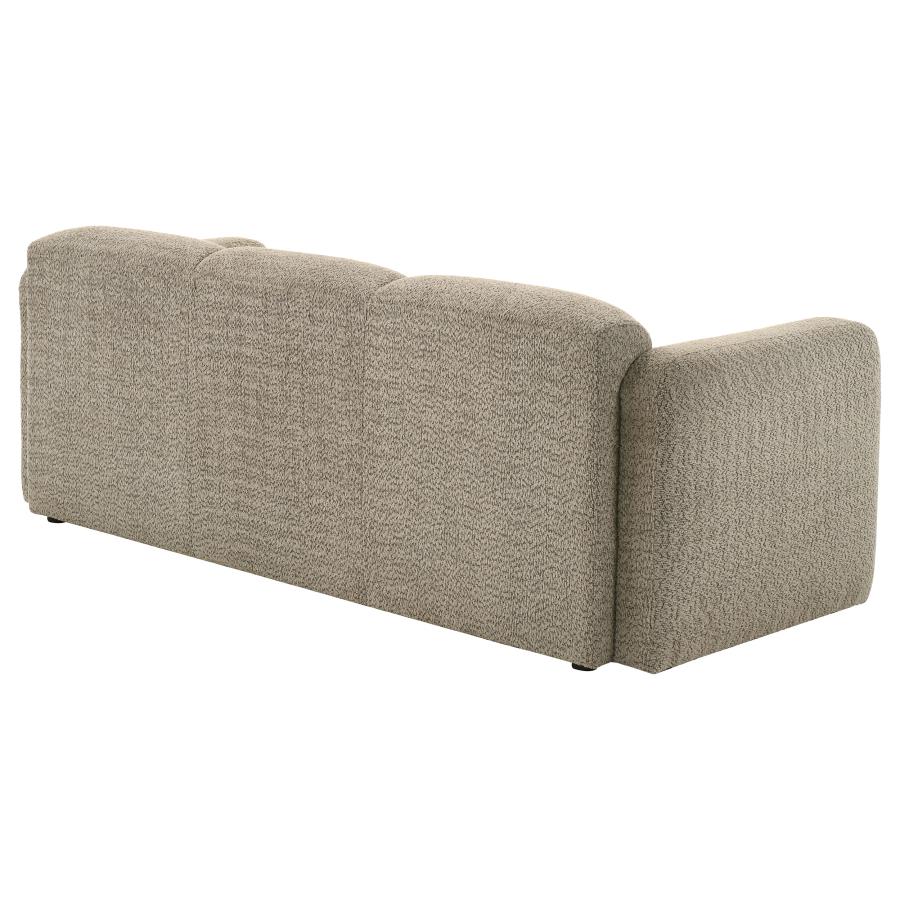 Dorset Fabric Upholstered Round Track Arm Sofa Brown-8