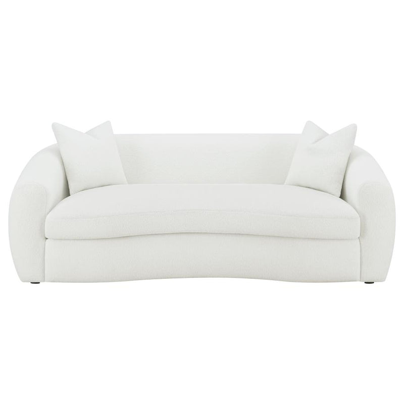 Isabella 3-piece Faux Sheepskin Upholstered Sofa Set Natural-zoom-