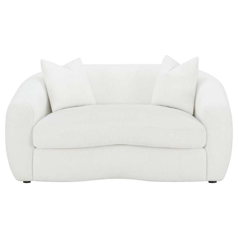 Isabella 3-piece Faux Sheepskin Upholstered Sofa Set Natural-zoom-
