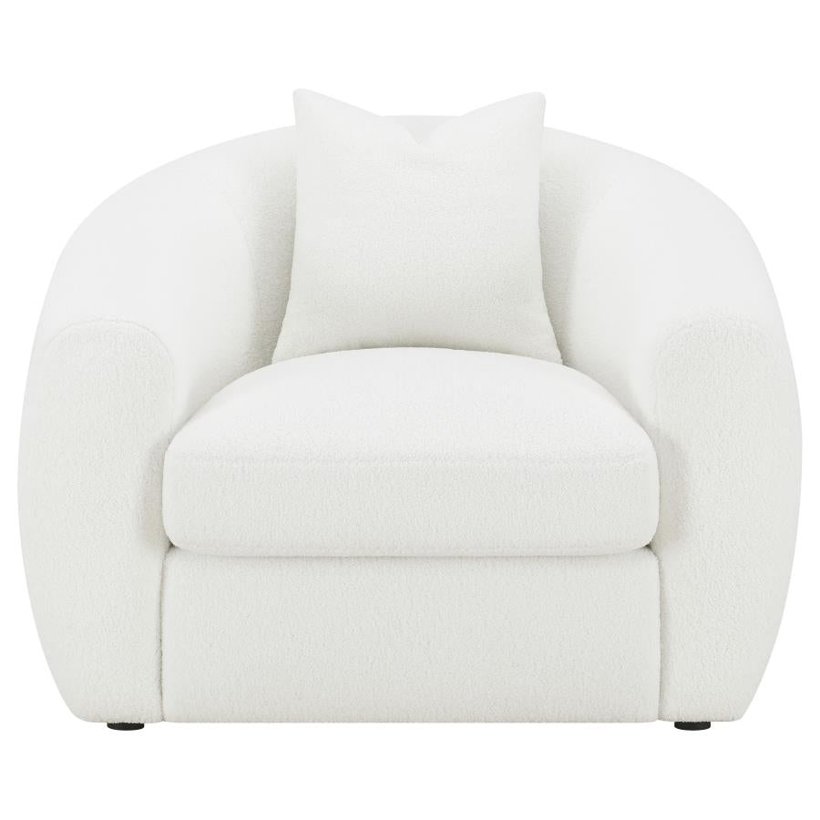 Isabella 3-piece Faux Sheepskin Upholstered Sofa Set Natural-zoom-10