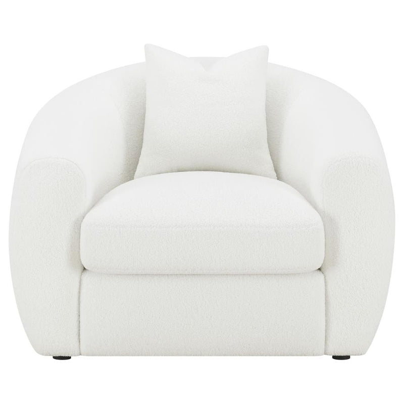 Isabella 3-piece Faux Sheepskin Upholstered Sofa Set Natural-zoom-