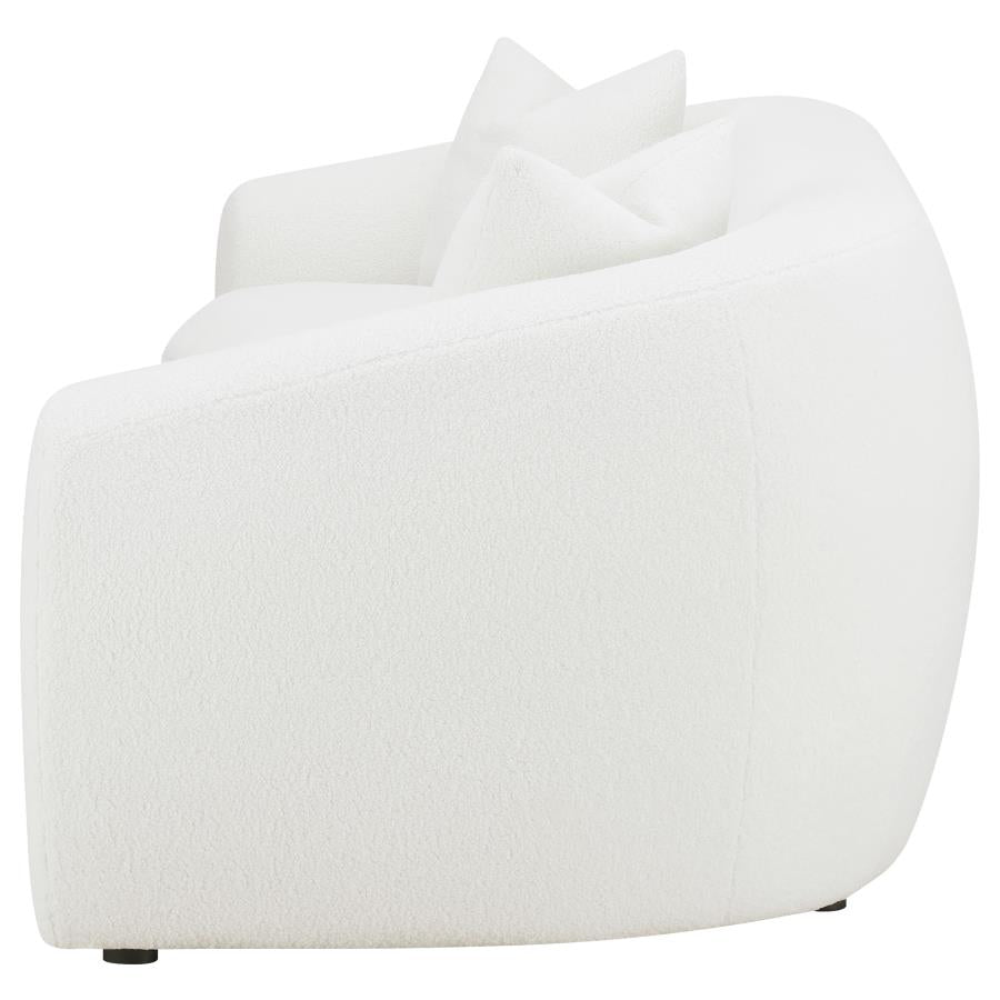 Isabella Faux Sheepskin Upholstered Sofa Natural-zoom-5
