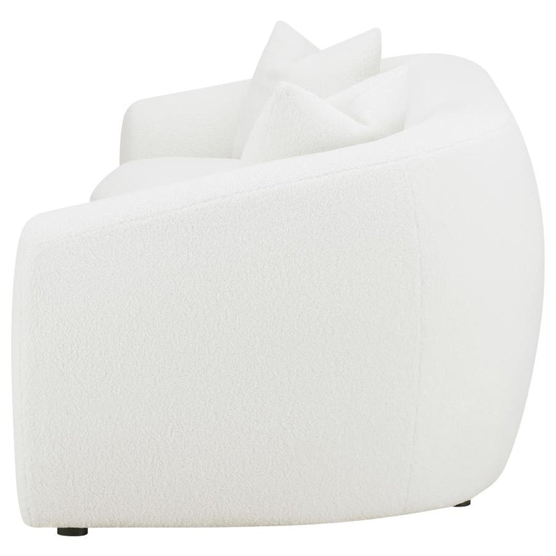Isabella Faux Sheepskin Upholstered Sofa Natural-zoom-