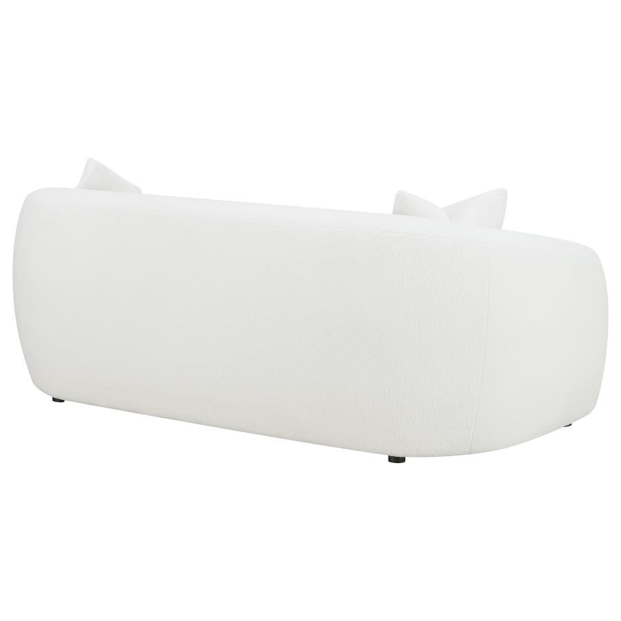 Isabella Faux Sheepskin Upholstered Sofa Natural-7