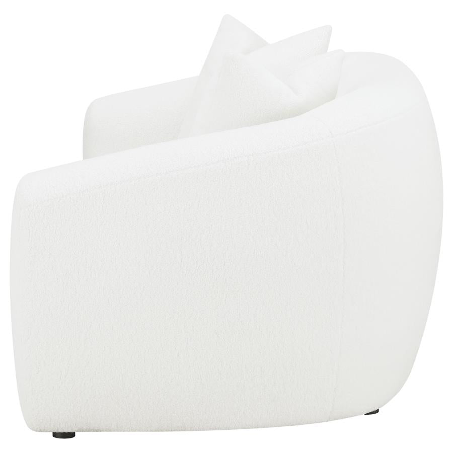 Isabella Faux Sheepskin Upholstered Loveseat Natural-zoom-5