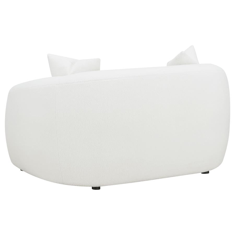 Isabella Faux Sheepskin Upholstered Loveseat Natural-zoom-6
