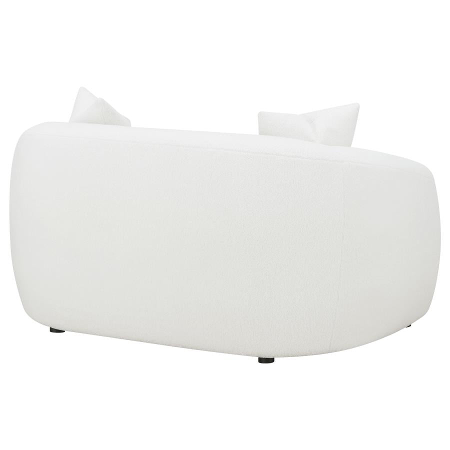 Isabella Faux Sheepskin Upholstered Loveseat Natural-zoom-7