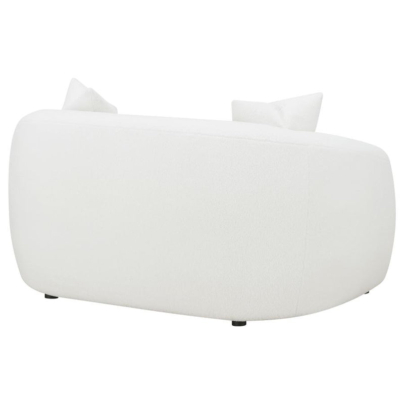 Isabella Faux Sheepskin Upholstered Loveseat Natural-zoom-
