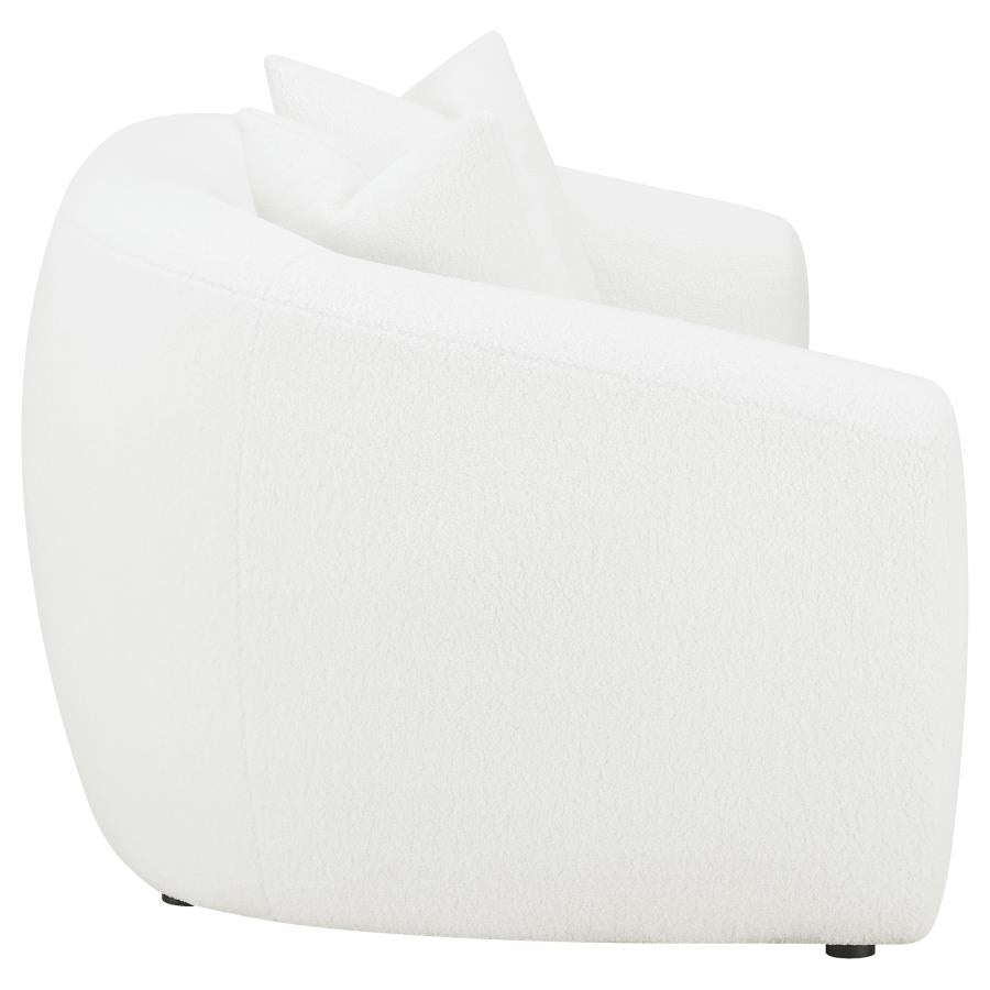 Isabella Faux Sheepskin Upholstered Loveseat Natural-zoom-8