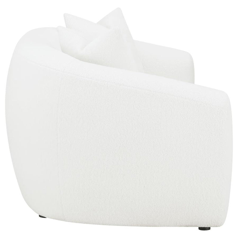 Isabella Faux Sheepskin Upholstered Loveseat Natural-zoom-