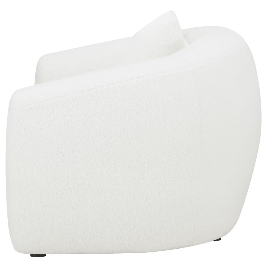 Isabella Faux Sheepskin Upholstered Accent Chair Natural-zoom-5