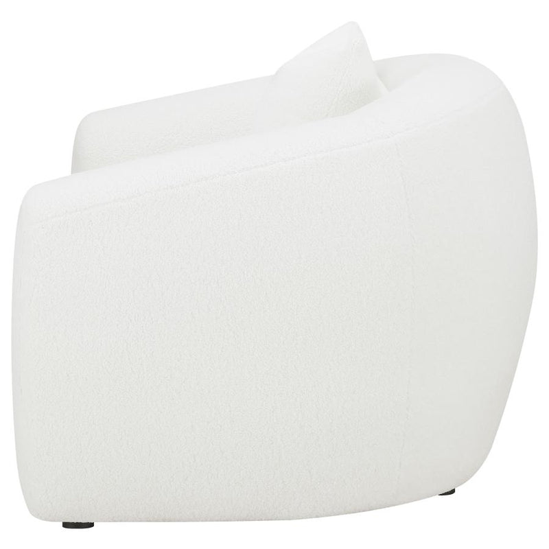 Isabella Faux Sheepskin Upholstered Accent Chair Natural-zoom-