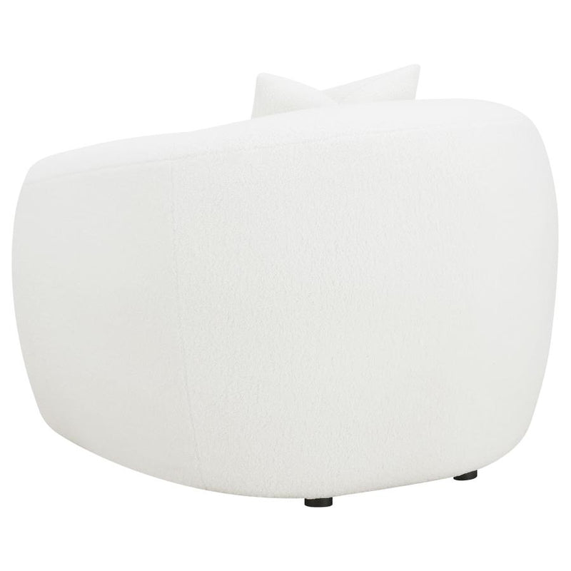 Isabella Faux Sheepskin Upholstered Accent Chair Natural-zoom-