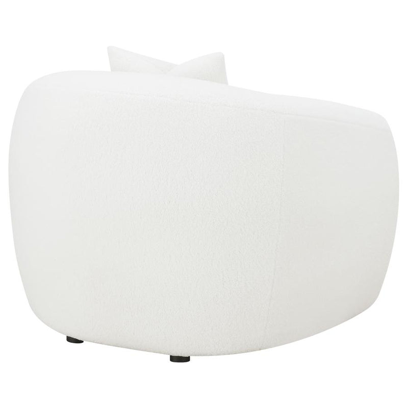 Isabella Faux Sheepskin Upholstered Accent Chair Natural-zoom-