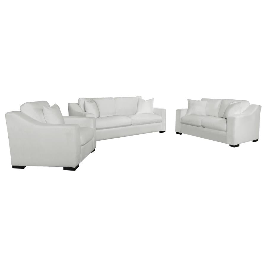 Ashlyn 3-piece Upholstered Sloped Arm Sofa Set White-2