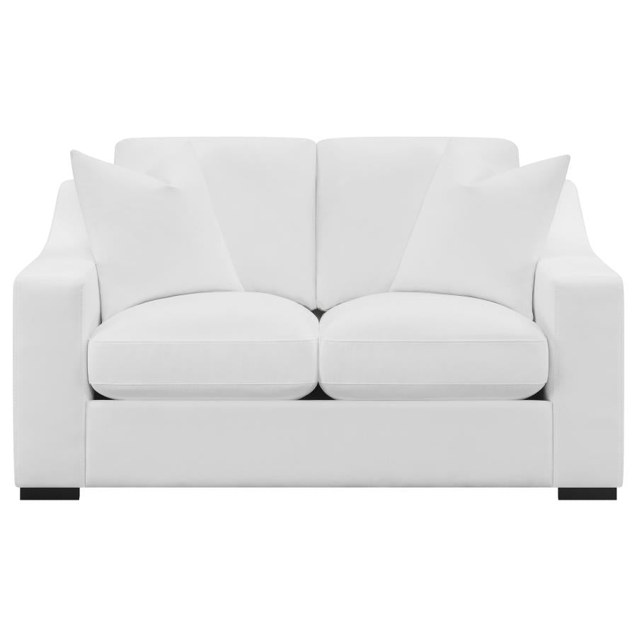Ashlyn 3-piece Upholstered Sloped Arm Sofa Set White-zoom-7