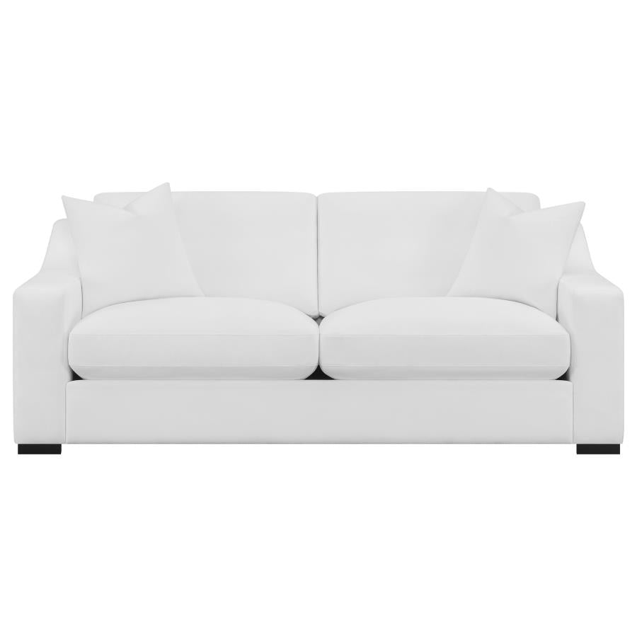 Ashlyn Upholstered Sloped Arm Sofa White-zoom-3
