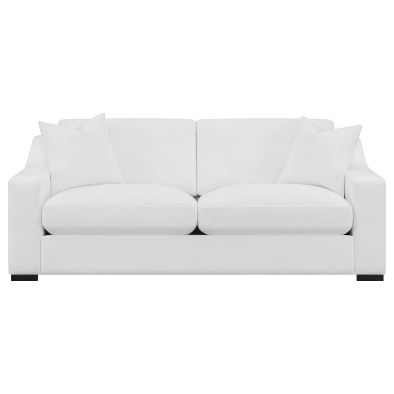 Ashlyn Upholstered Sloped Arm Sofa White-zoom-