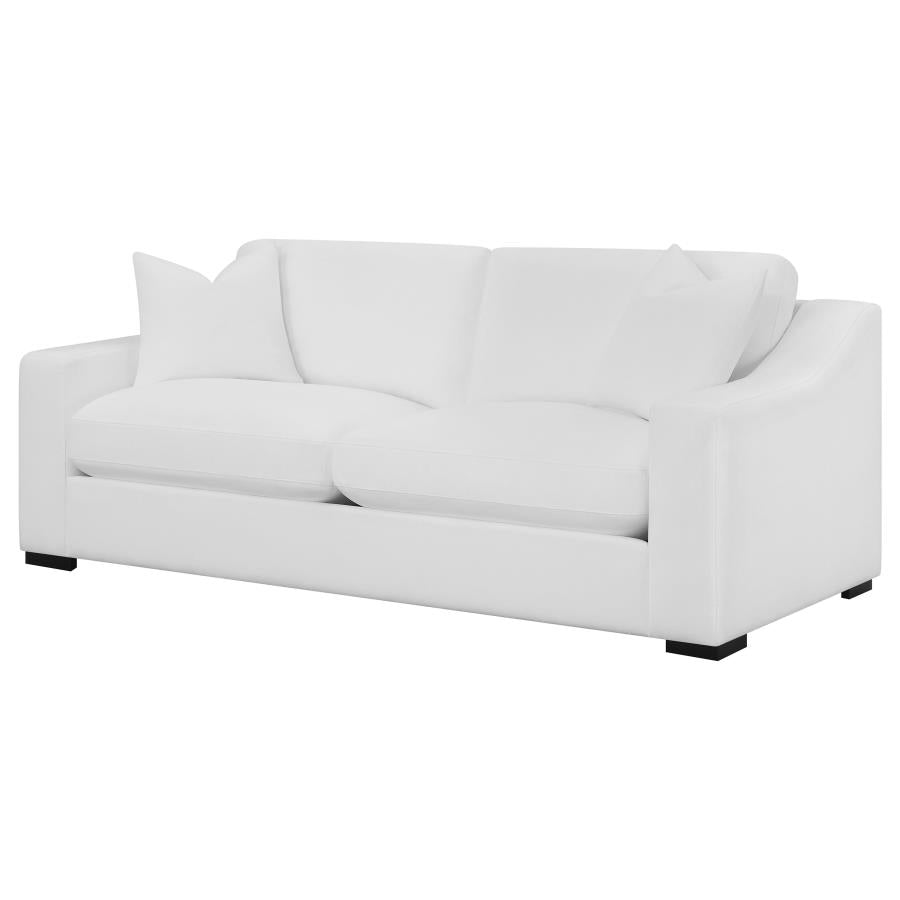 Ashlyn Upholstered Sloped Arm Sofa White-zoom-4