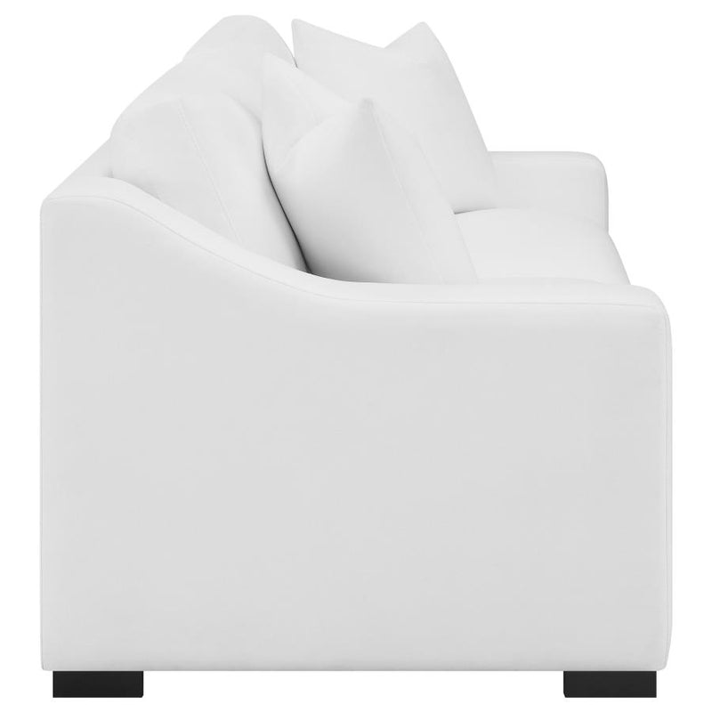 Ashlyn Upholstered Sloped Arm Sofa White-zoom-