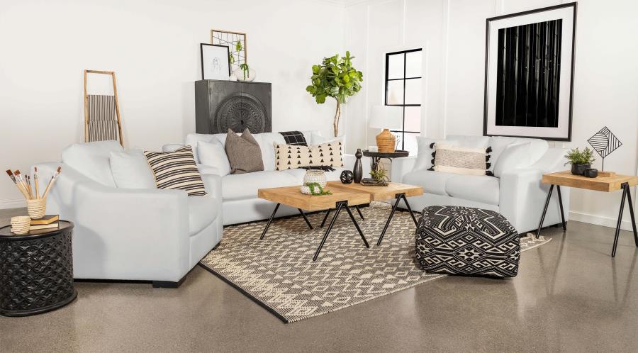 Ashlyn Upholstered Sloped Arm Sofa White-11