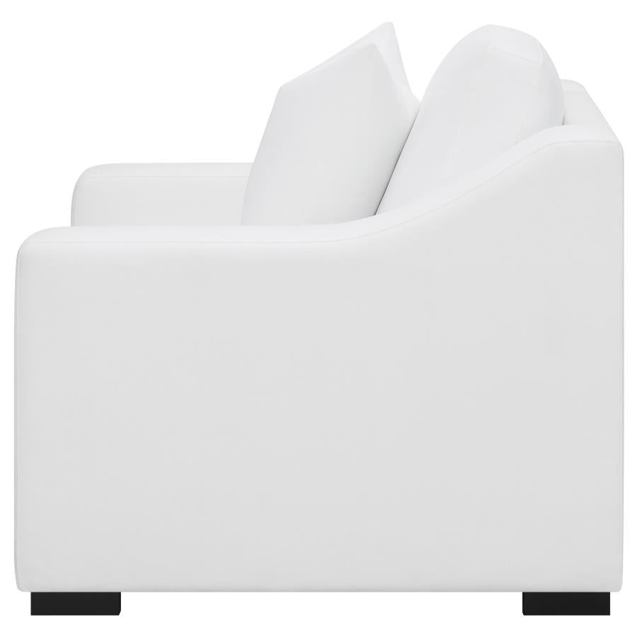 Ashlyn Upholstered Sloped Arm Accent Chair White-5