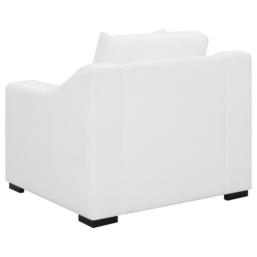 Ashlyn Upholstered Sloped Arm Accent Chair White-6