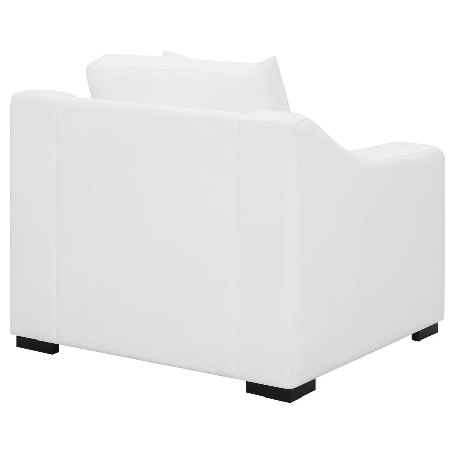 Ashlyn Upholstered Sloped Arm Accent Chair White-zoom-7