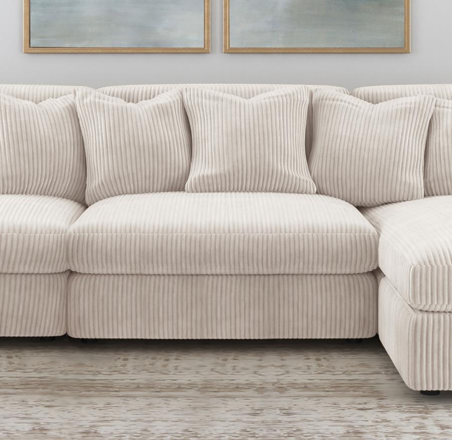 Blaine Upholstered Armless Chair Sand-2