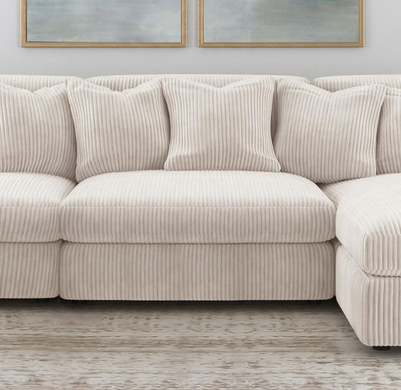 Blaine Upholstered Armless Chair Sand-zoom-