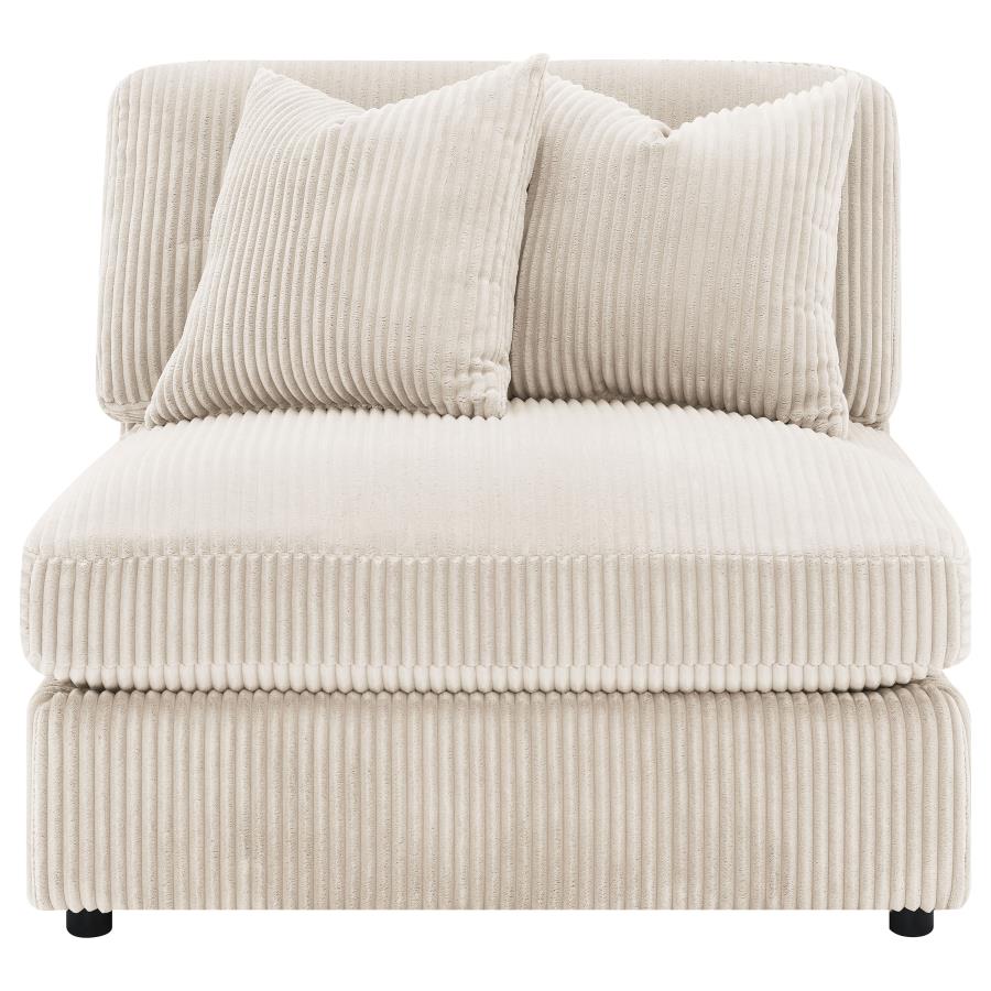 Blaine Upholstered Armless Chair Sand-zoom-3