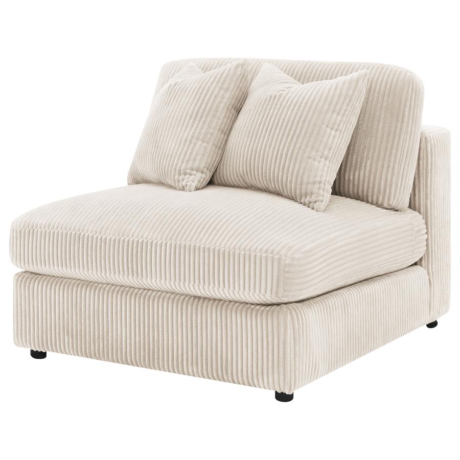 Blaine Upholstered Armless Chair Sand-zoom-4