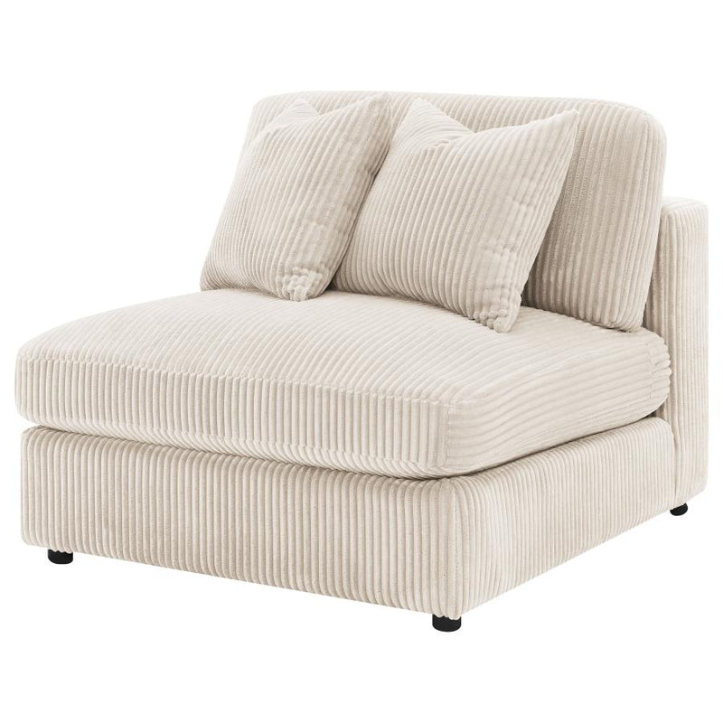 Blaine Upholstered Armless Chair Sand-zoom-