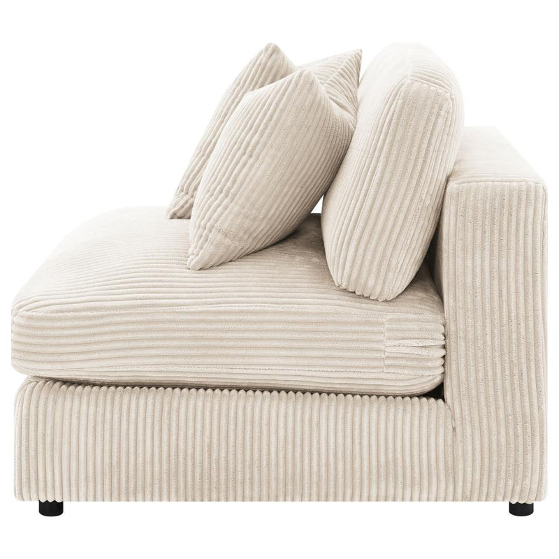Blaine Upholstered Armless Chair Sand-zoom-