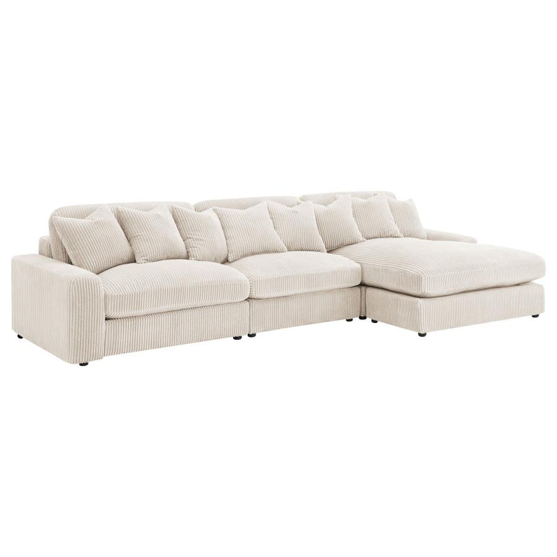 Blaine Upholstered Reversible Chaise Sectional Sofa Sand-zoom-