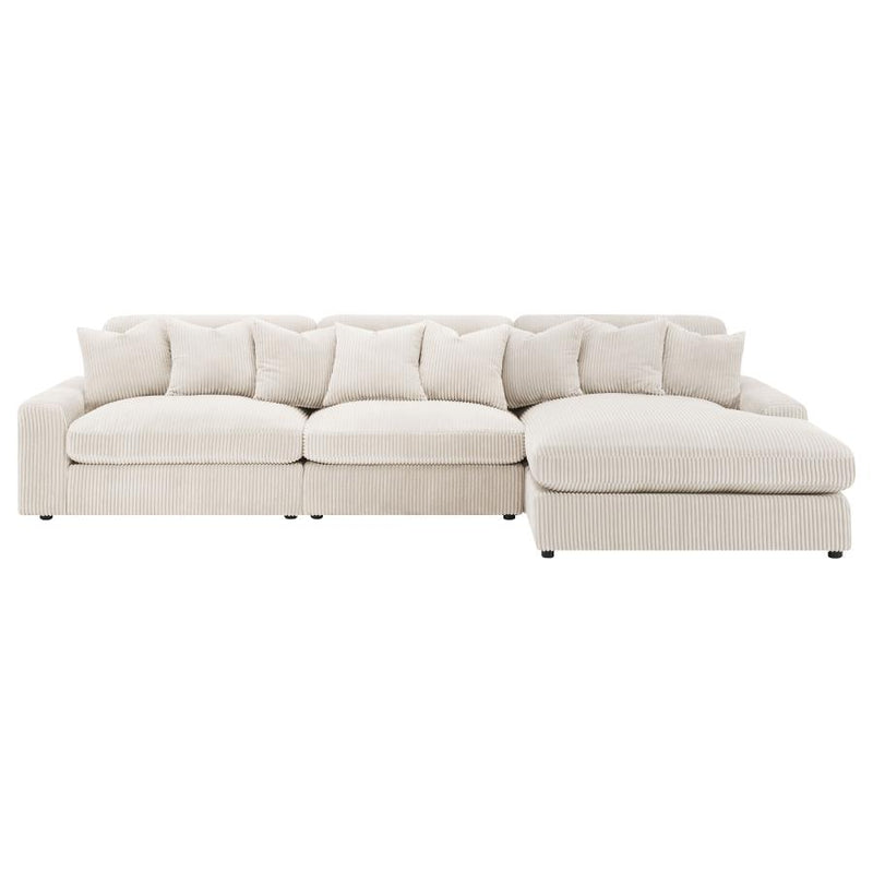 Blaine Upholstered Reversible Chaise Sectional Sofa Sand-zoom-