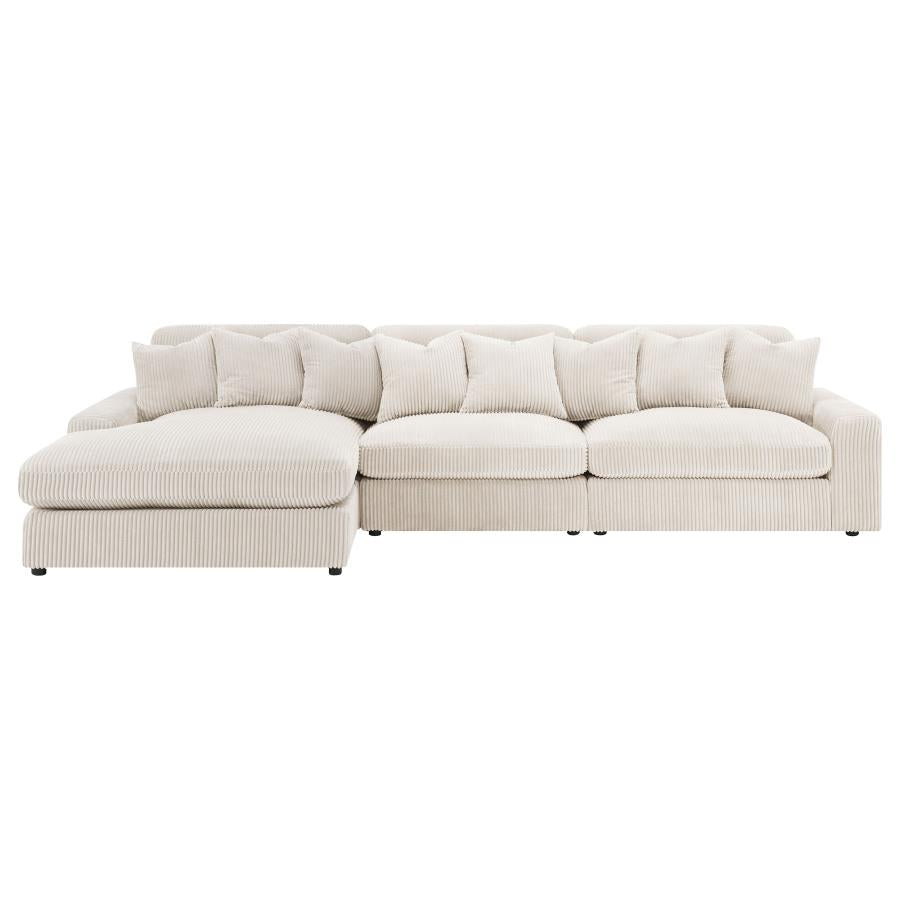 Blaine Upholstered Reversible Chaise Sectional Sofa Sand-zoom-5