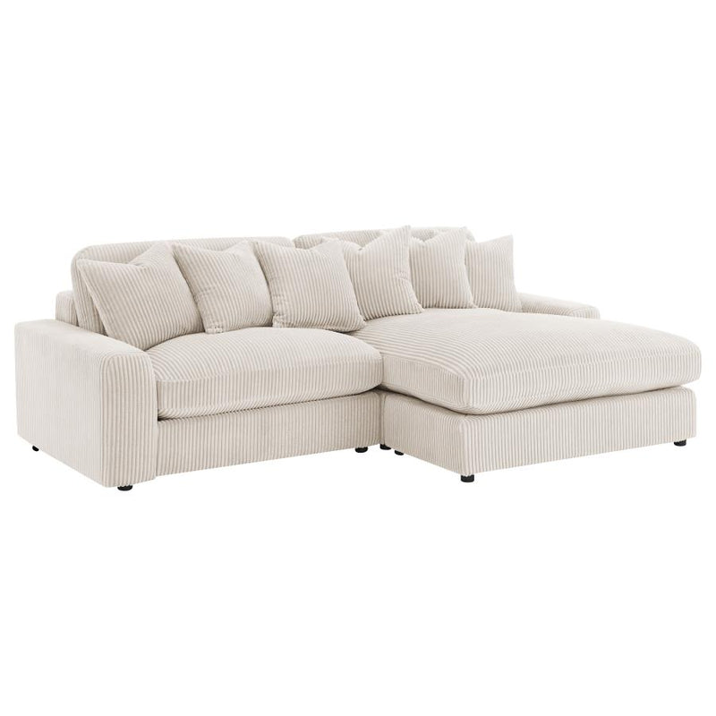 Blaine Upholstered Reversible Chaise Sectional Sofa Sand-zoom-