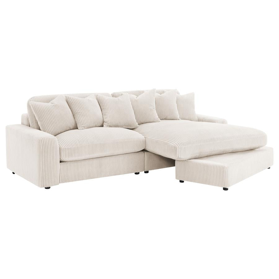 Blaine Upholstered Reversible Chaise Sectional Sofa Sand-zoom-3