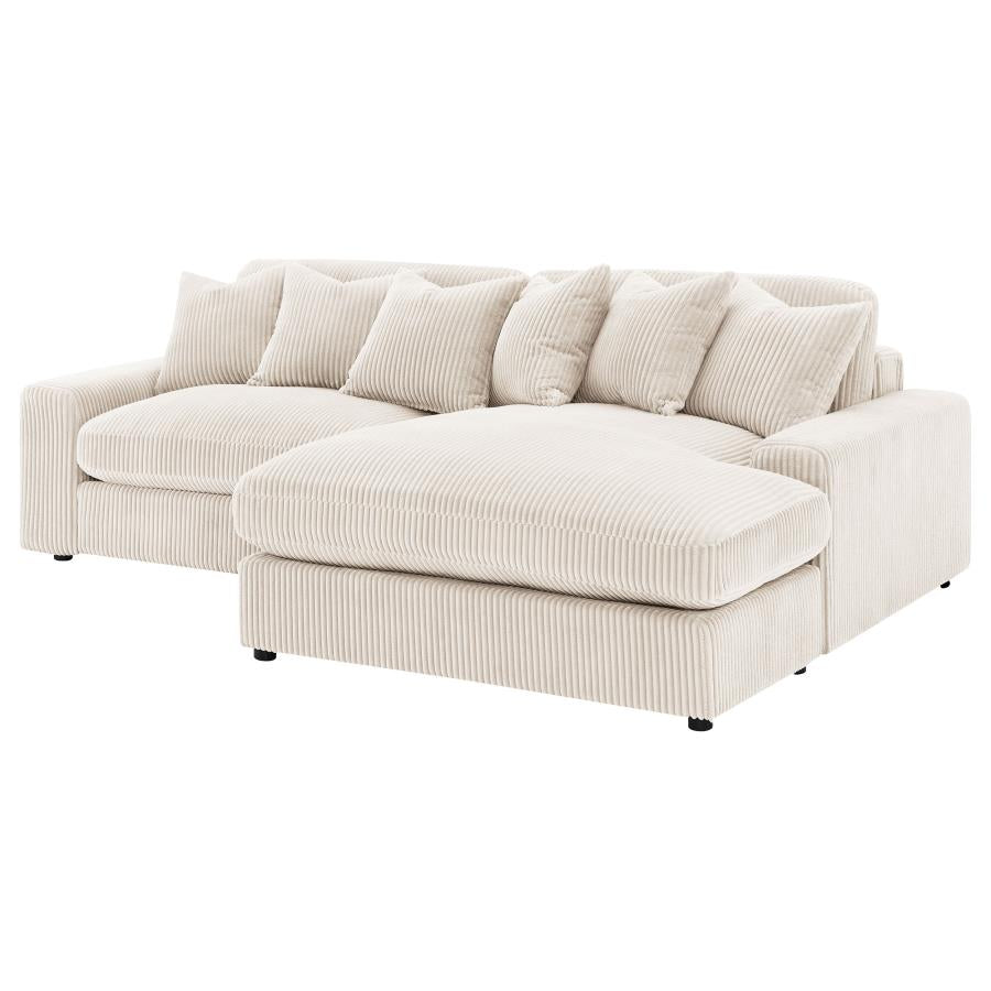 Blaine Upholstered Reversible Chaise Sectional Sofa Sand-zoom-5
