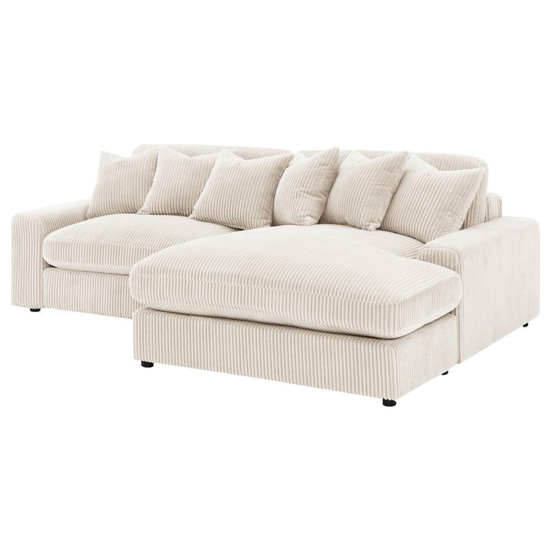 Blaine Upholstered Reversible Chaise Sectional Sofa Sand-zoom-