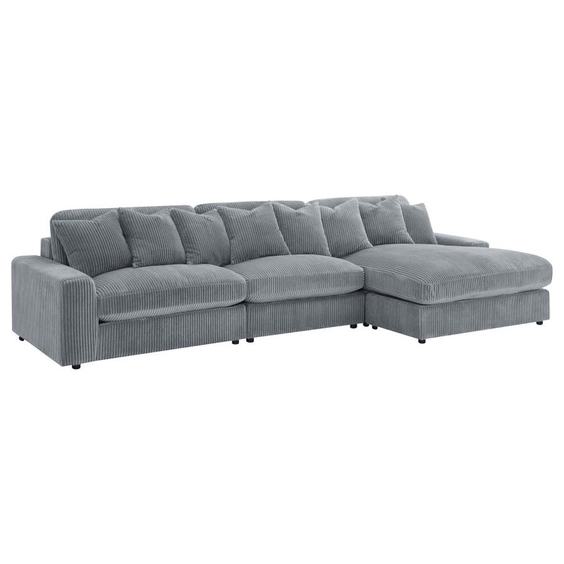 Blaine Upholstered Reversible Chaise Sectional Sofa Fog-zoom-
