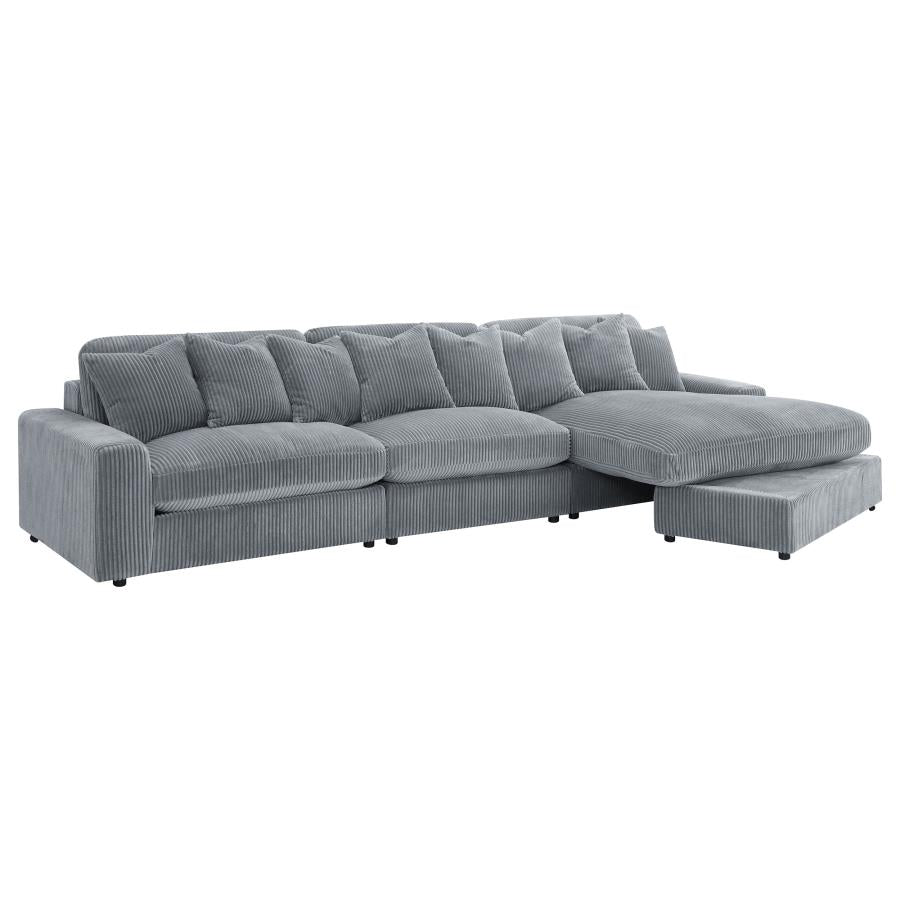 Blaine Upholstered Reversible Chaise Sectional Sofa Fog-zoom-3