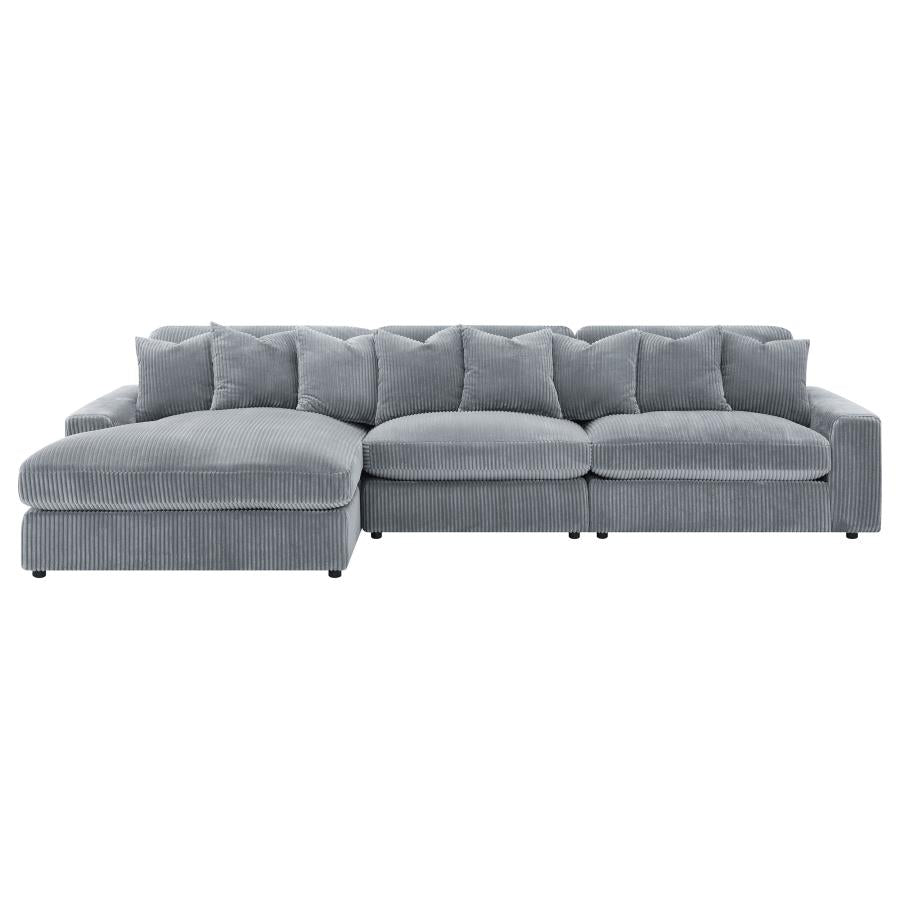 Blaine Upholstered Reversible Chaise Sectional Sofa Fog-zoom-5