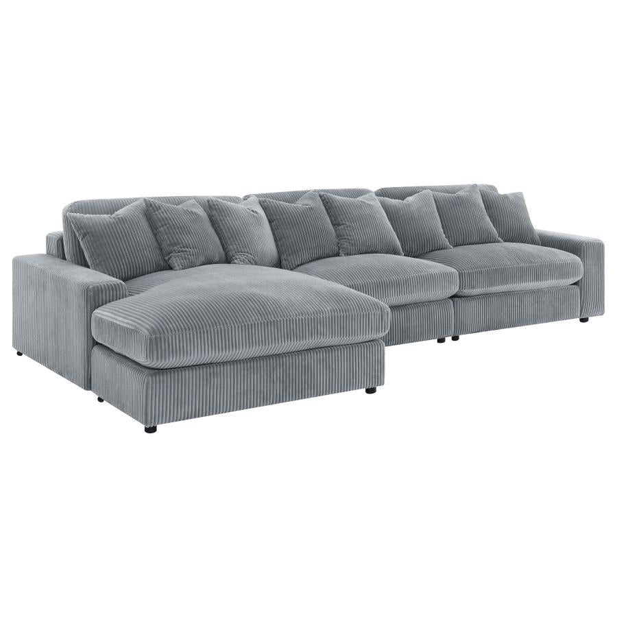 Blaine Upholstered Reversible Chaise Sectional Sofa Fog-zoom-7