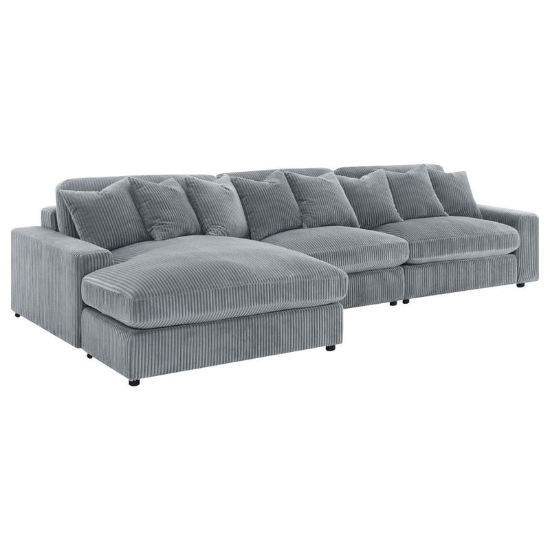 Blaine Upholstered Reversible Chaise Sectional Sofa Fog-zoom-